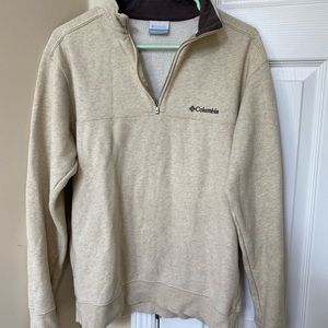 Columbia Cream 1/4 zip Pullover